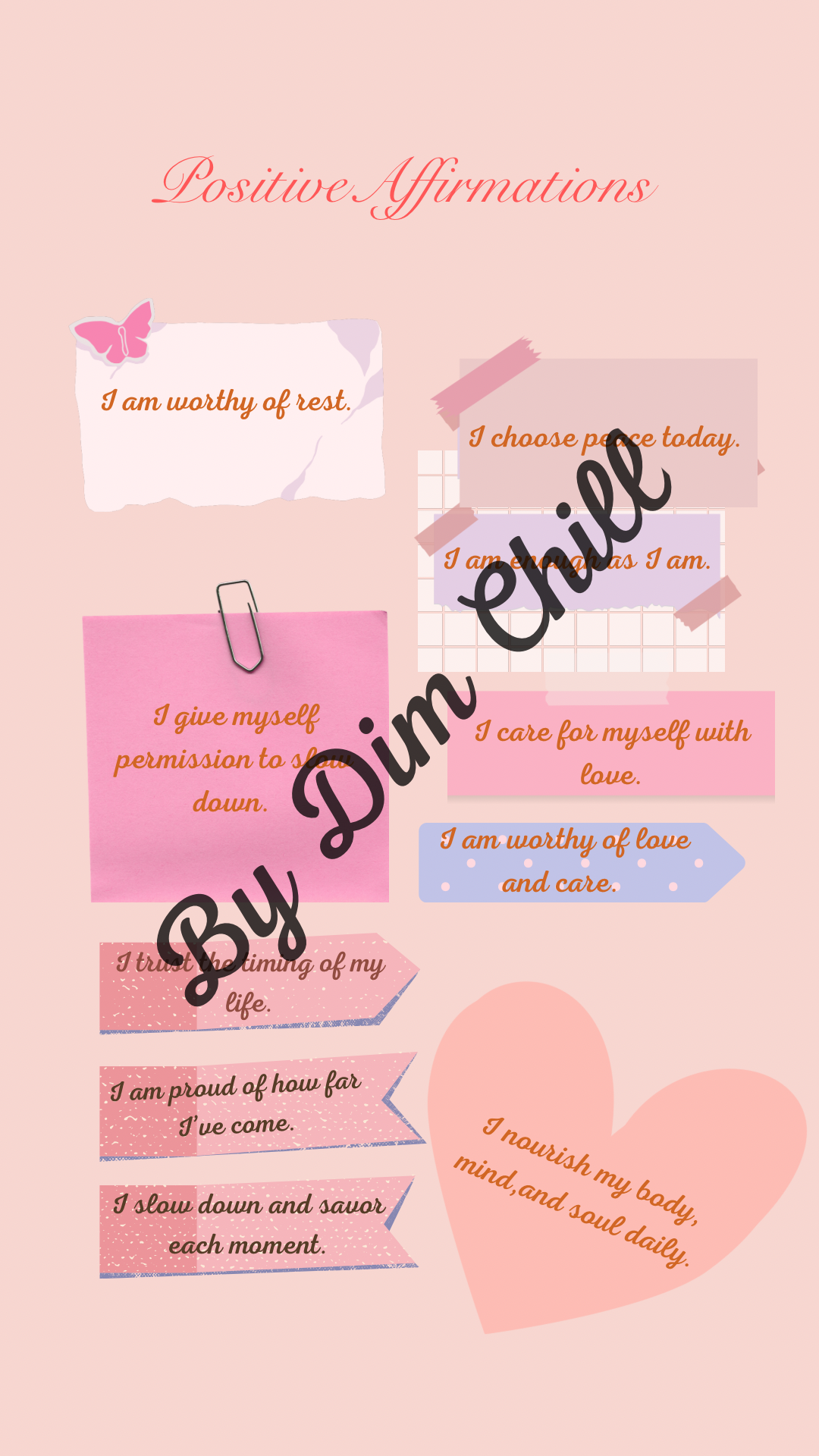 Dim Chill өөртөө анхаарах төлөвлөгөө (Хэвлэх боломжтой PDF)